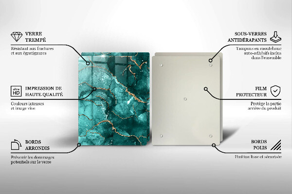 Tábua para cozinha Mármore azul