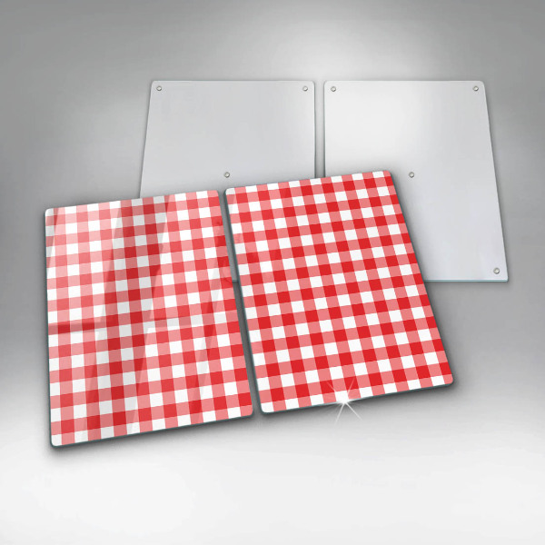 Tábua corte Xadrez vermelho e branco