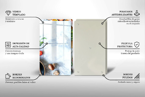 Tábua para corte Ingredientes na cozinha