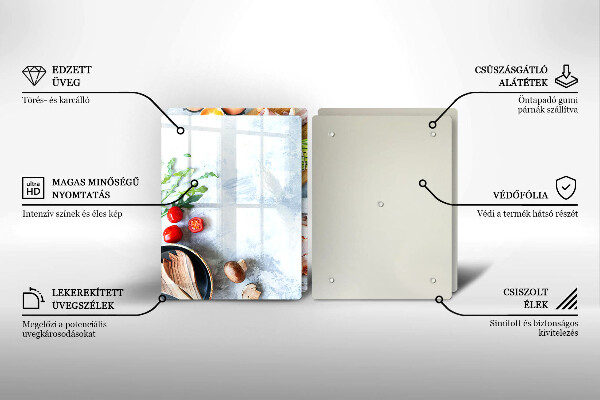 Tábua para corte Ingredientes na cozinha