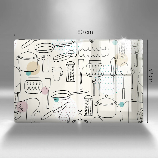 Tábua de corte de vidro Acessórios de cozinha