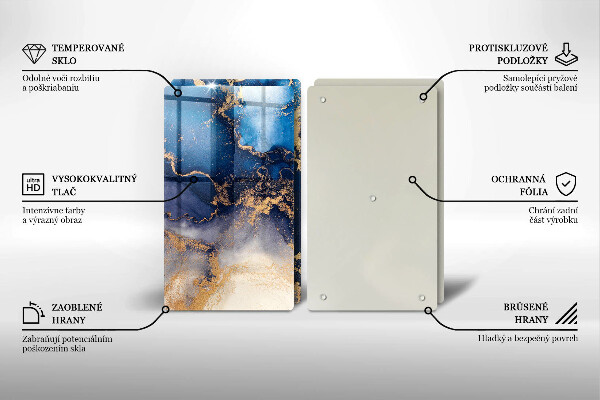 Tábua cozinha Abstração de mármore