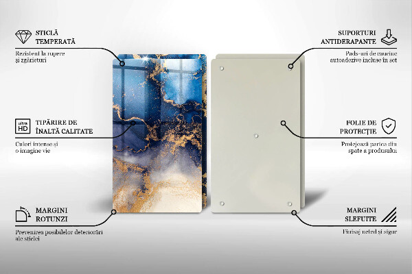 Tábua cozinha Abstração de mármore