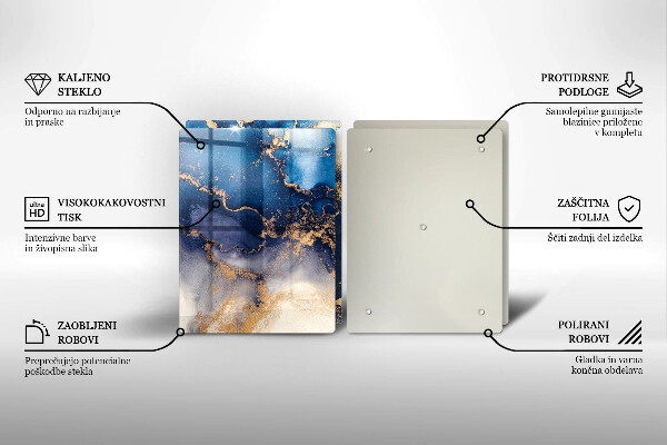 Tábua cozinha Abstração de mármore