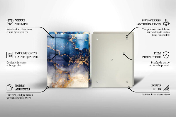 Tábua cozinha Abstração de mármore