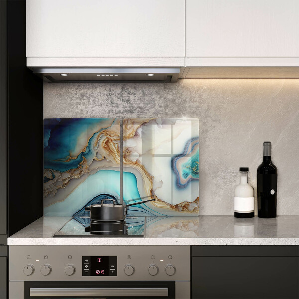 Tábua de vidro Mármore multicolorido