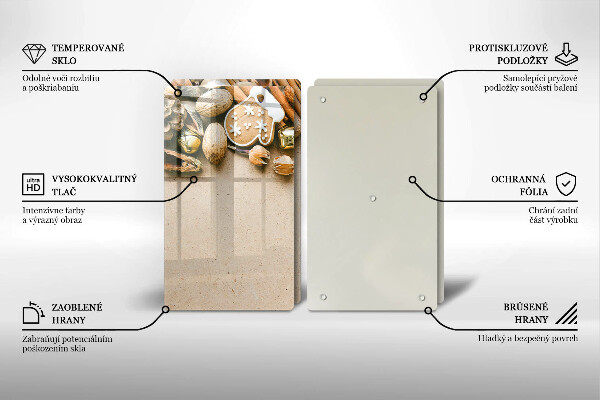 Tábua de corte de vidro decorações de Natal