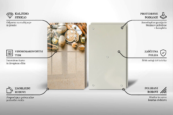 Tábua de corte de vidro decorações de Natal