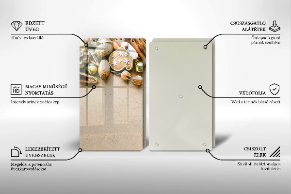 Tábua de corte de vidro decorações de Natal