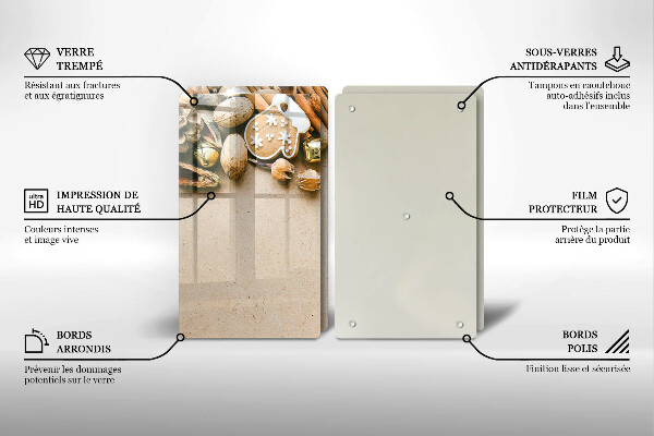 Tábua de corte de vidro decorações de Natal