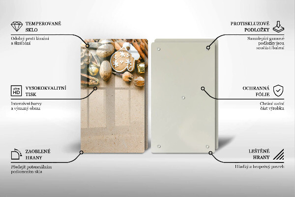 Tábua de corte de vidro decorações de Natal