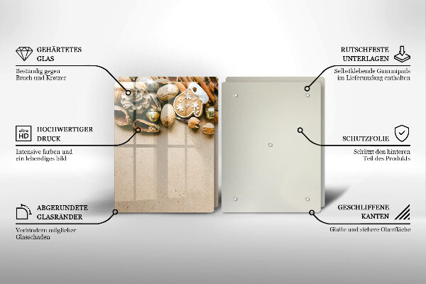 Tábua de corte de vidro decorações de Natal