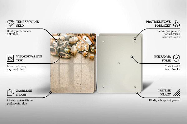 Tábua de corte de vidro decorações de Natal