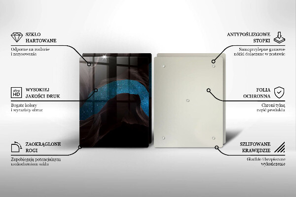 Tábua de cortar de vidro Céu estrelado