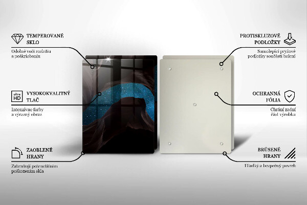 Tábua de cortar de vidro Céu estrelado