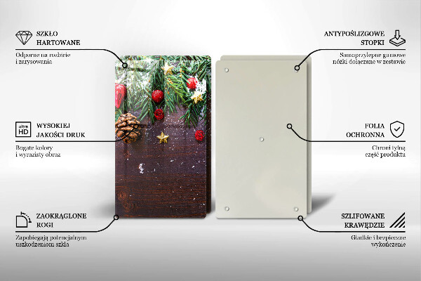 Tábua corte decoração de natal