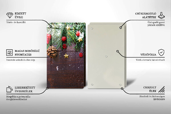 Tábua corte decoração de natal