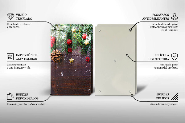 Tábua corte decoração de natal