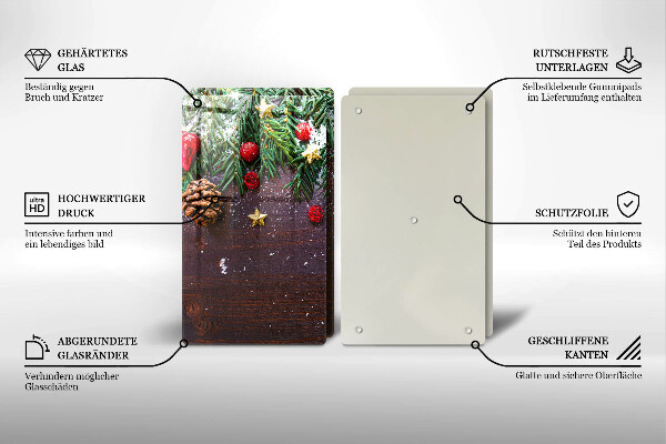 Tábua corte decoração de natal