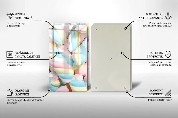 Tábua para corte Marshmallows coloridos