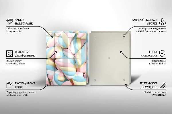 Tábua para corte Marshmallows coloridos