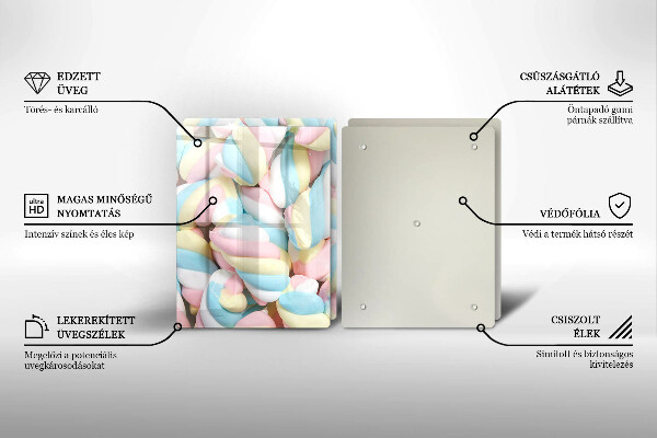 Tábua para corte Marshmallows coloridos