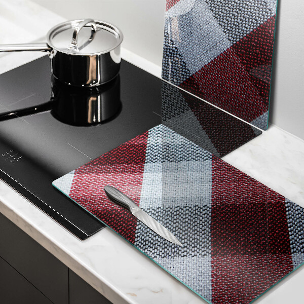 Tábua de cortar alimentos Xadrez vermelho e branco