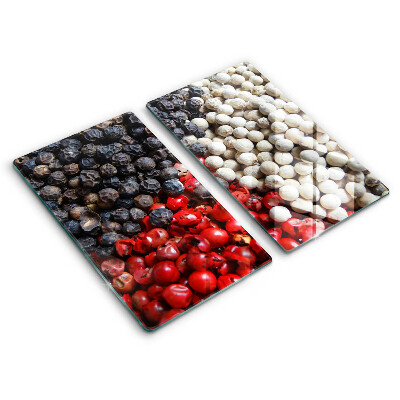 Tábua de cortar de vidro Pimenta preta