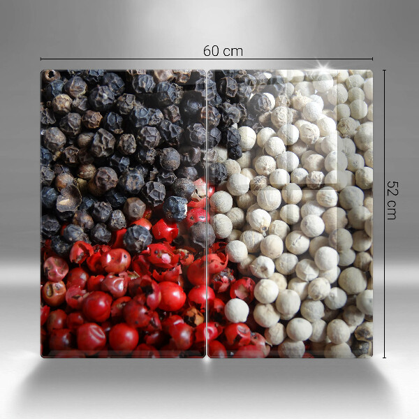 Tábua de cortar de vidro Pimenta preta