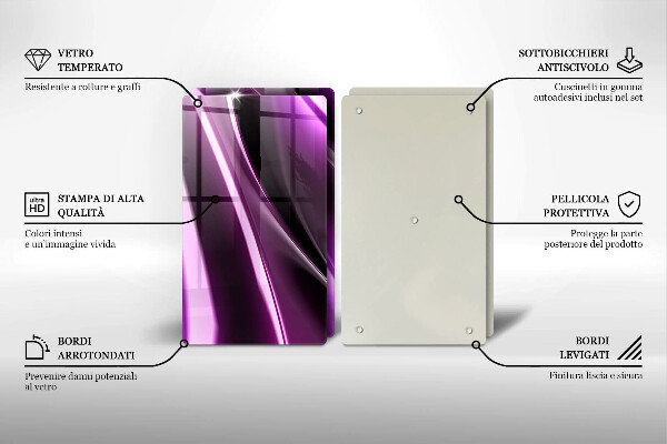 Tábua de corte Abstração roxa