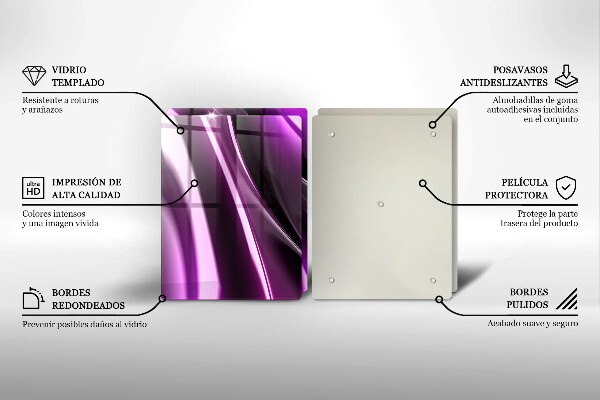 Tábua de corte Abstração roxa