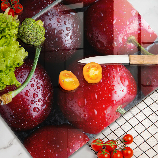 Tábua de vidro Close-up de cerejas