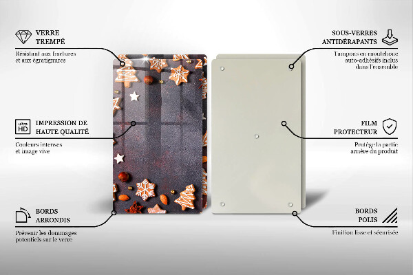 Tábua de cortar alimentos Biscoitos de gengibre de Natal