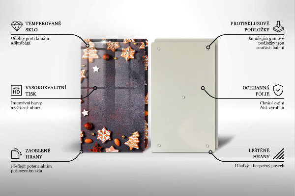 Tábua de cortar alimentos Biscoitos de gengibre de Natal