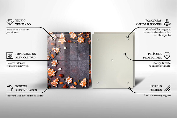 Tábua de cortar alimentos Biscoitos de gengibre de Natal