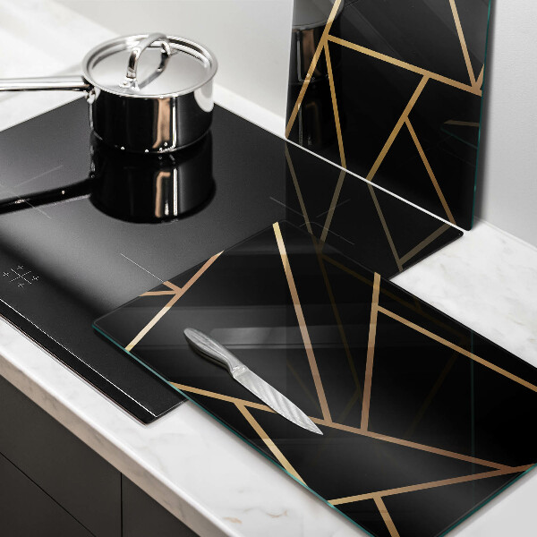 Tábua de cortar Abstração negra