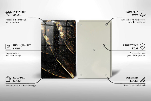 Tábua de cortar alimentos Folha de ouro