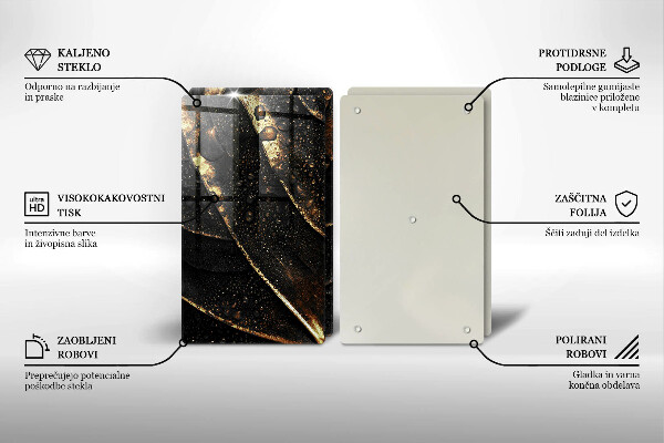 Tábua de cortar alimentos Folha de ouro