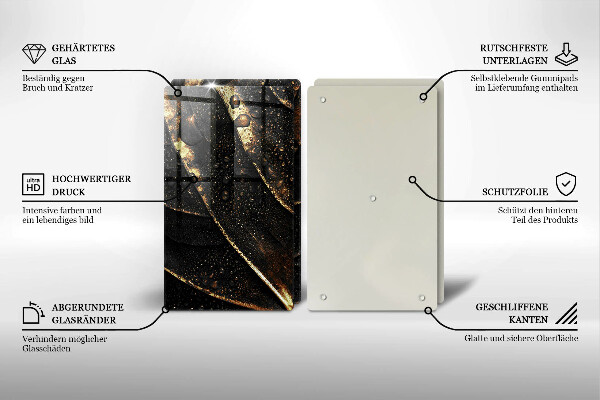 Tábua de cortar alimentos Folha de ouro