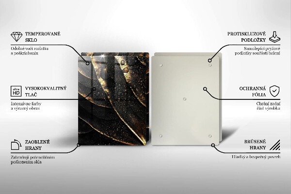 Tábua de cortar alimentos Folha de ouro