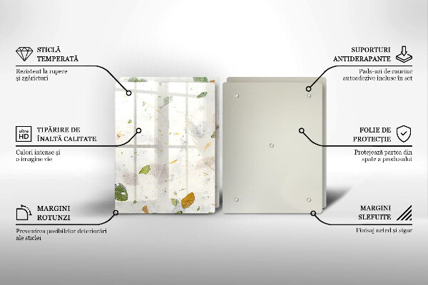 Tábua de corte de vidro Folhas caindo