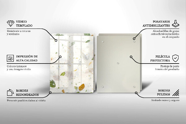 Tábua de corte de vidro Folhas caindo