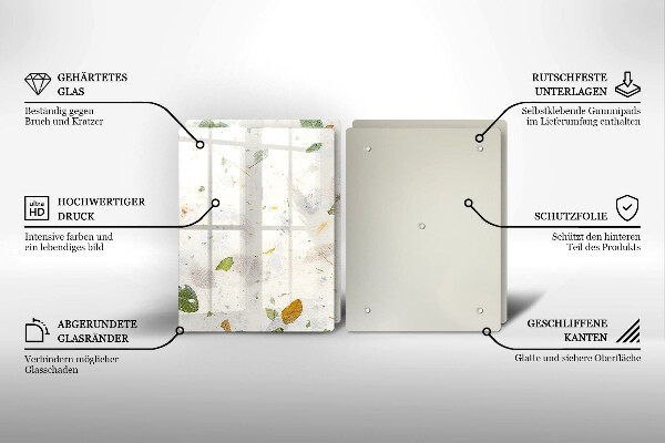 Tábua de corte de vidro Folhas caindo