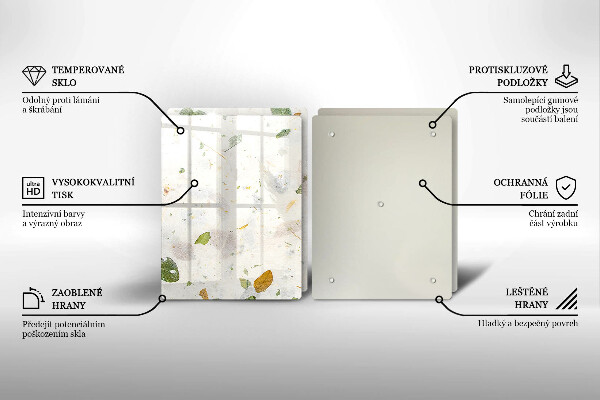 Tábua de corte de vidro Folhas caindo