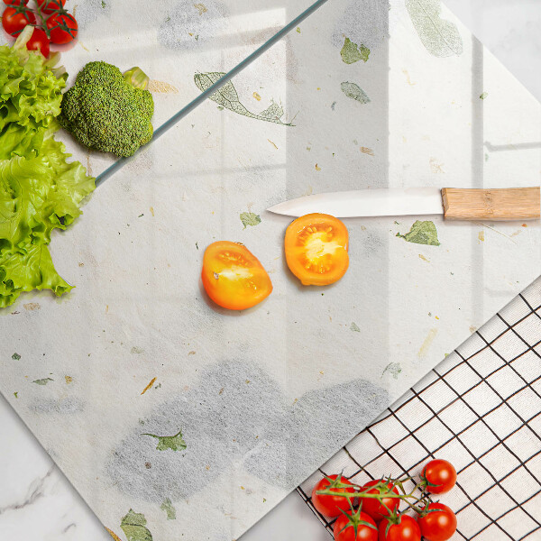 Tábua de corte de vidro Folhas caindo