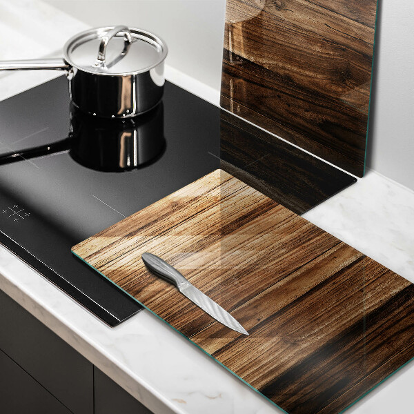 Tábua de cortar de vidro Textura de madeira