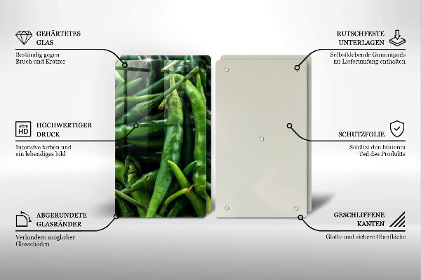 Tábua de cortar alimentos vagens de ervilha