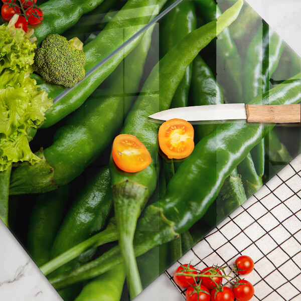 Tábua de cortar alimentos vagens de ervilha