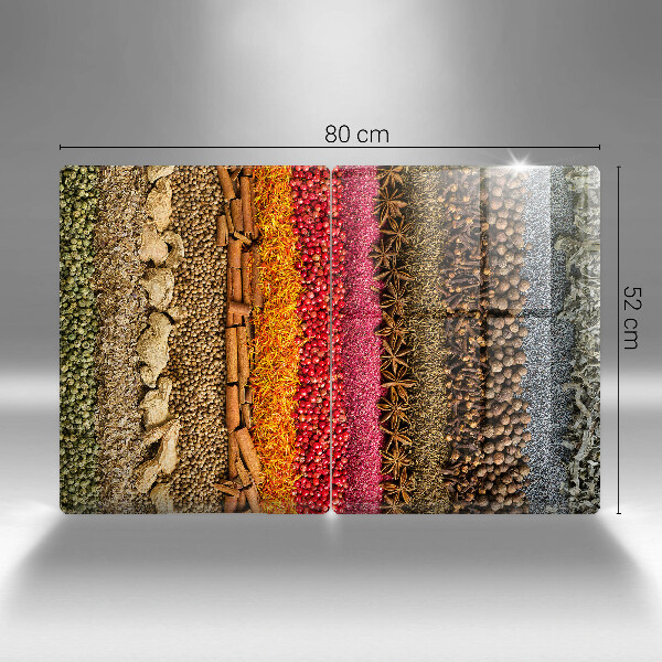 Tábua corte Especiarias coloridas