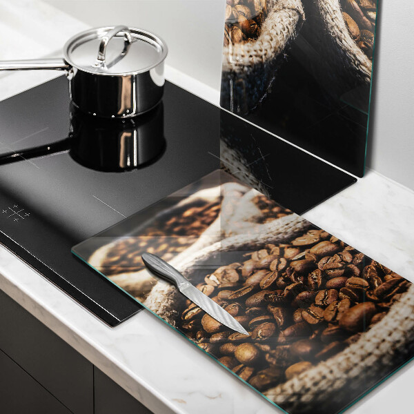 Tábua de corte de vidro Sacos de grãos de café